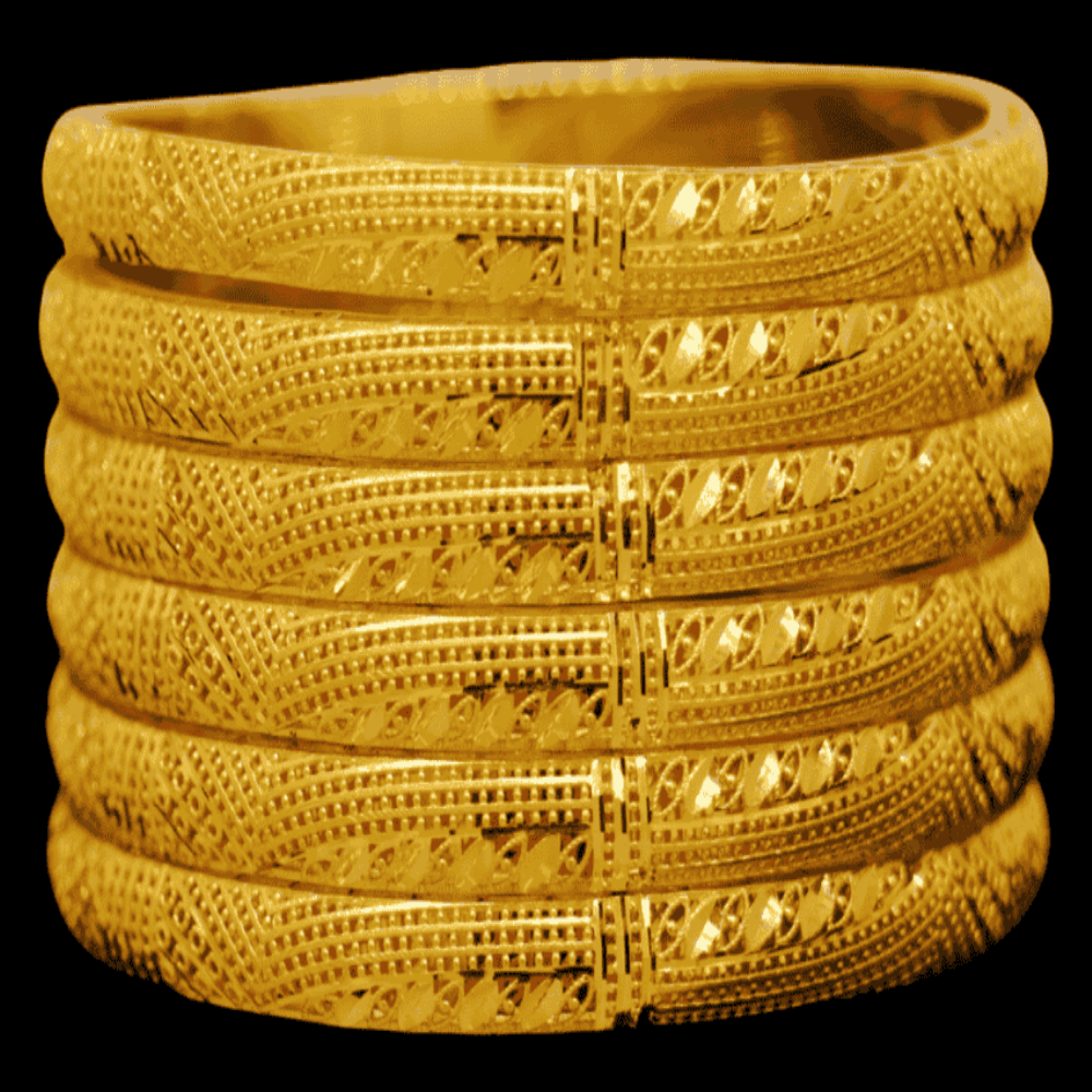 21K Gold Bangle Set, M (20) – SW25345